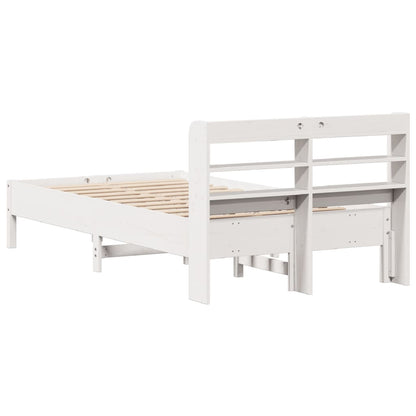 Bed Frame without Mattress White 90x190 cm Single Solid Wood Pine