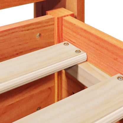 Bed Frame without Mattress Wax Brown 180x200 cm Super King Solid Wood Pine