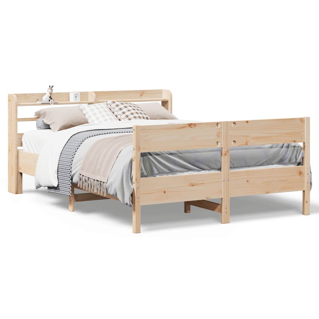 Bed Frame without Mattress 120x190 cm Small Double Solid Wood Pine