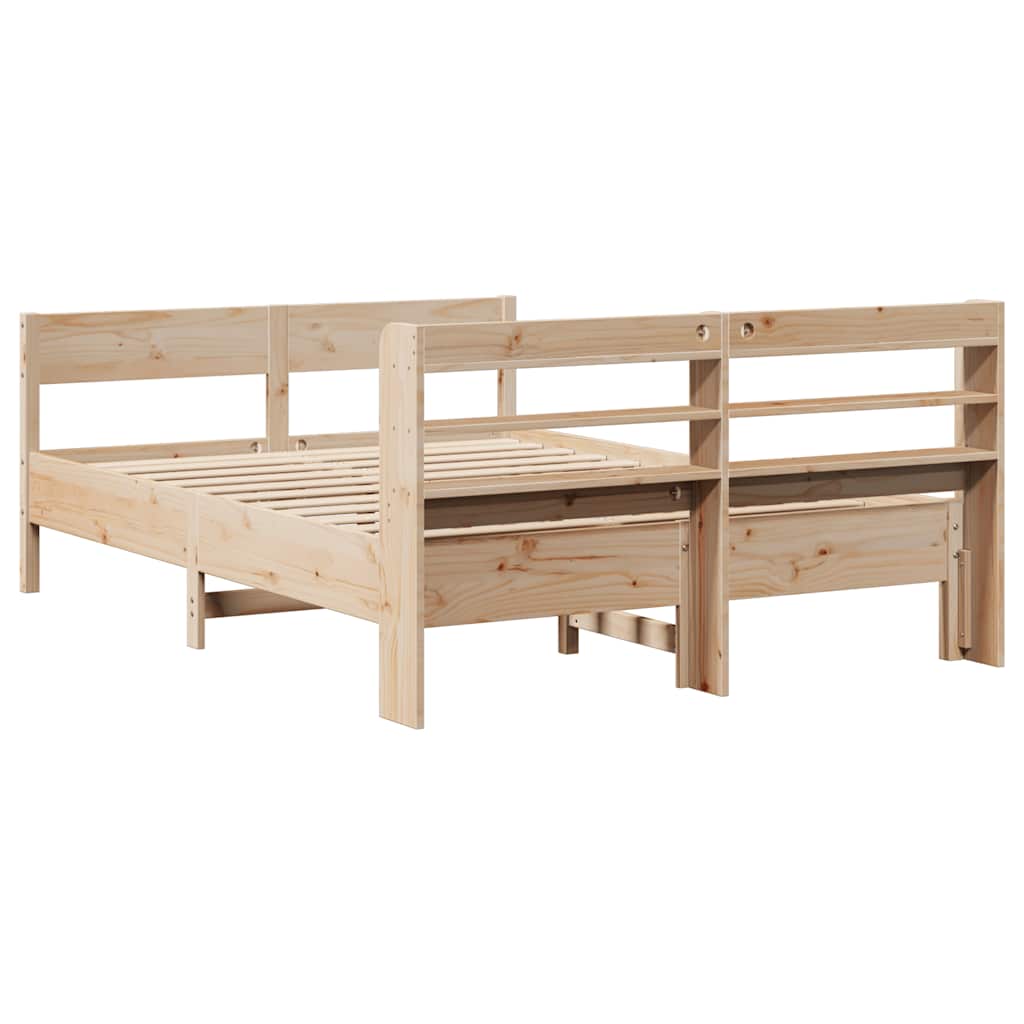 Bed Frame without Mattress 120x190 cm Small Double Solid Wood Pine