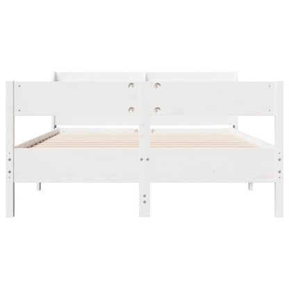 Bed Frame without Mattress White 120x190 cm Small Double Solid Wood Pine