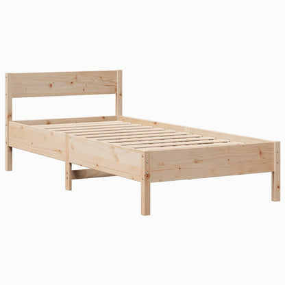 Bed Frame without Mattress 75x190 cm Small Single Solid Wood Pine