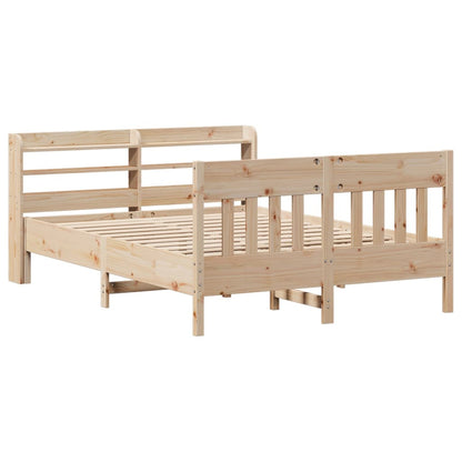 Bed Frame without Mattress 160x200 cm Solid Wood Pine