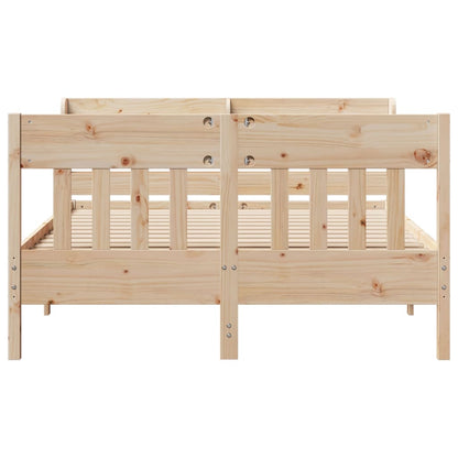 Bed Frame without Mattress 120x200 cm Solid Wood Pine
