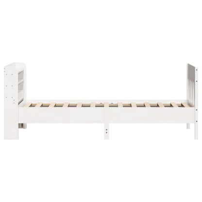 Bed Frame without Mattress White 100x200 cm Solid Wood Pine