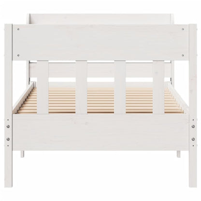 Bed Frame without Mattress White 90x200 cm Solid Wood Pine