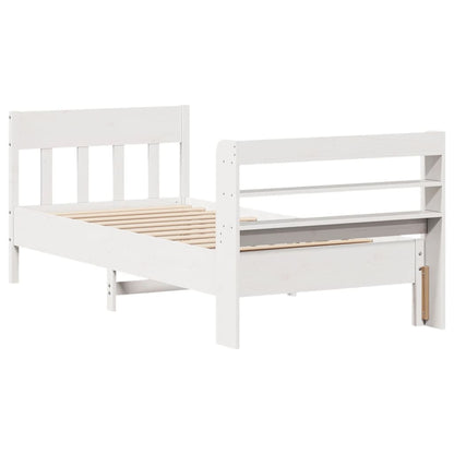 Bed Frame without Mattress White 90x200 cm Solid Wood Pine