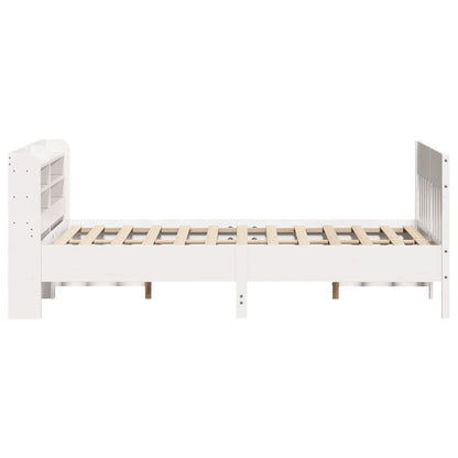 Bed Frame without Mattress White 140x190 cm Solid Wood Pine
