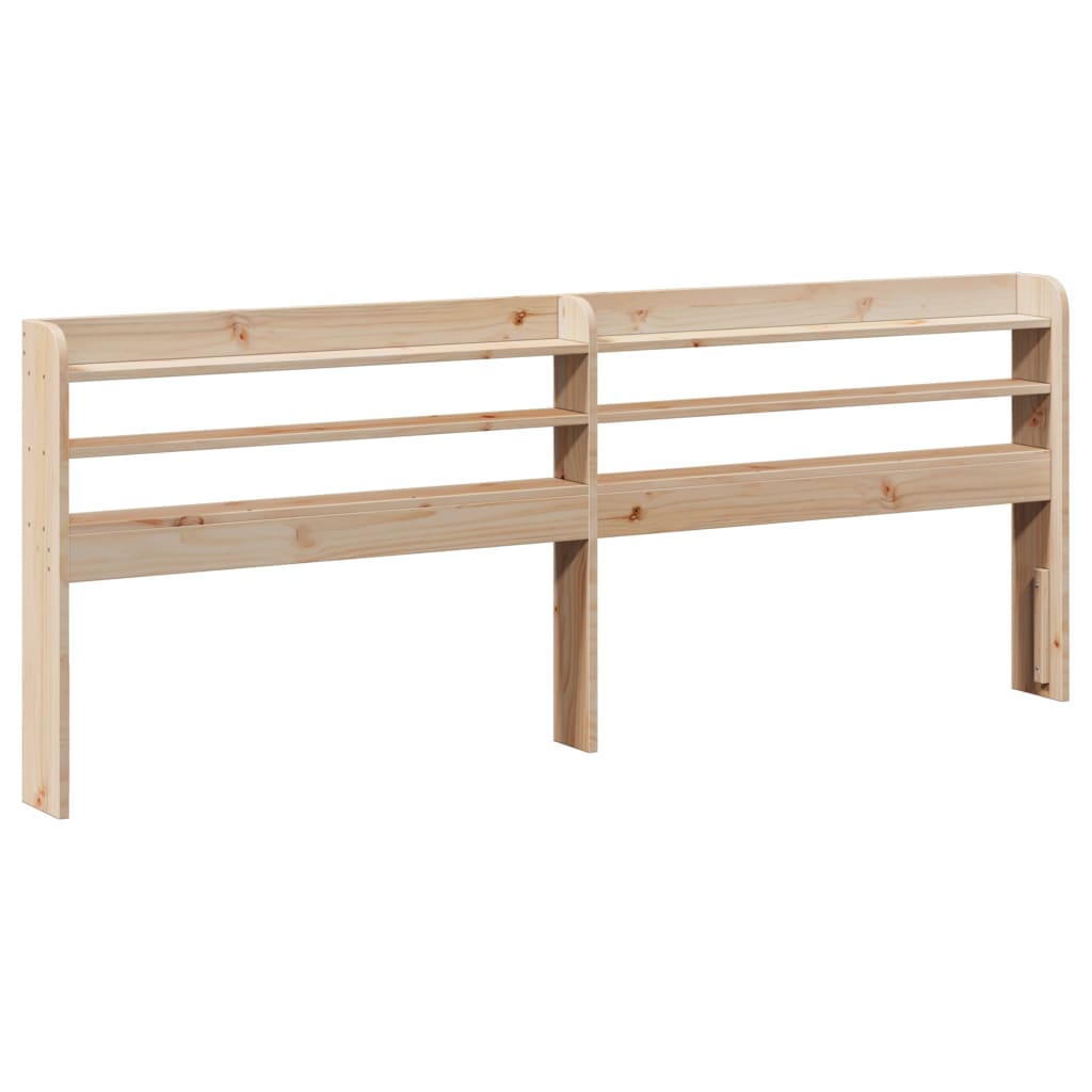 Bed Frame with Headboard 200x200 cm Solid Wood Pine