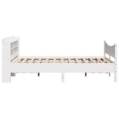 Bed Frame with Headboard White 120x190 cm Small Double Solid Wood Pine