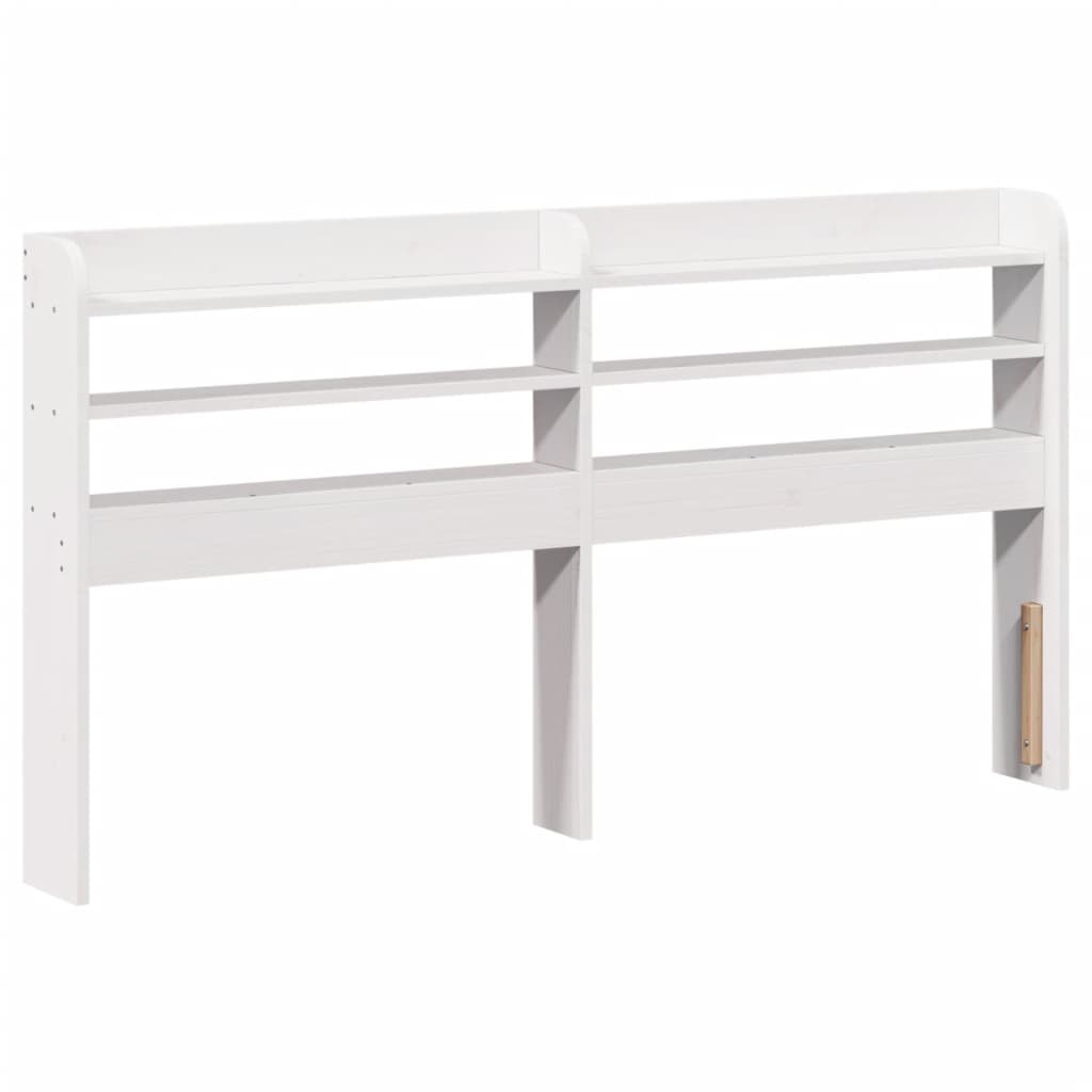 Bed Frame with Headboard White 120x200 cm Solid Wood Pine