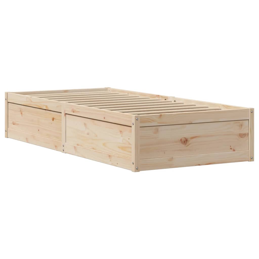 Bed Frame with Headboard 100x200 cm Solid Wood Pine