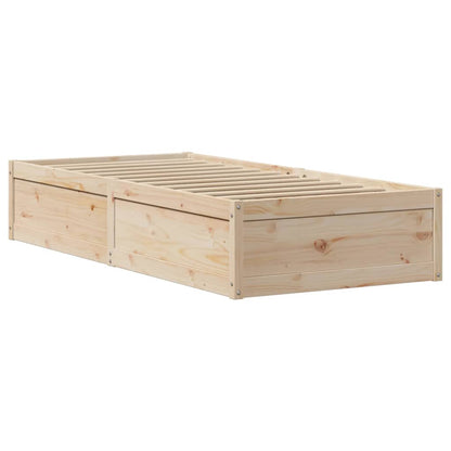 Bed Frame with Headboard 100x200 cm Solid Wood Pine