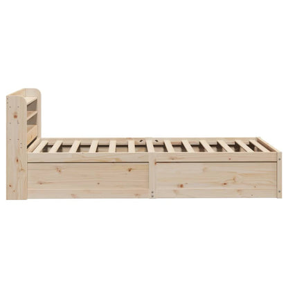 Bed Frame with Headboard 100x200 cm Solid Wood Pine