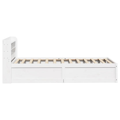 Bed Frame with Headboard White 90x200 cm Solid Wood Pine