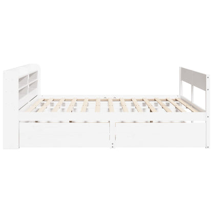 Bed Frame without Mattress White 180x200 cm Super King Solid Wood Pine