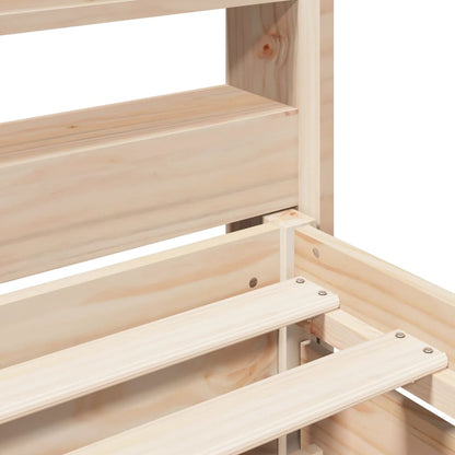 Bed Frame without Mattress 90x200 cm Solid Wood Pine