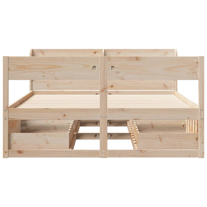 Bed Frame without Mattress 120x190 cm Small Double Solid Wood Pine