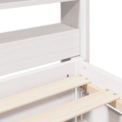 Bed Frame without Mattress White 90x190 cm Single Solid Wood Pine