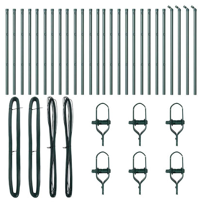 Fence Post Other 26 pcs Green 3.2 x 3.2 x 80 cm Steel