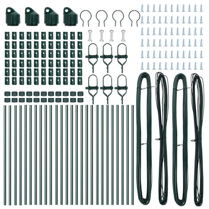 Fence Post Other 26 pcs Green 3.2 x 3.2 x 80 cm Steel
