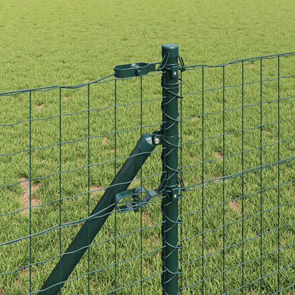 Fence Post 52 pcs Green 3.2 x 3.2 x 100 cm Steel