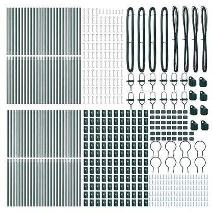 Fence Post Other 52 pcs Green 3.2 x 3.2 x 170 cm Steel