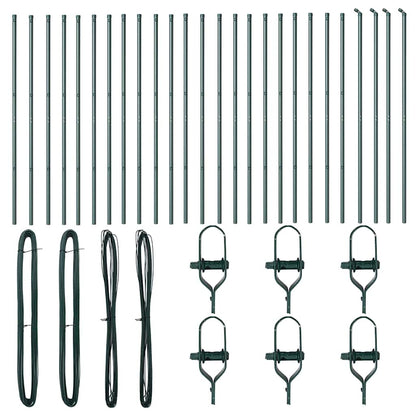 Fence Post Other 26 pcs Green 3.2 x 3.2 x 200 cm Steel