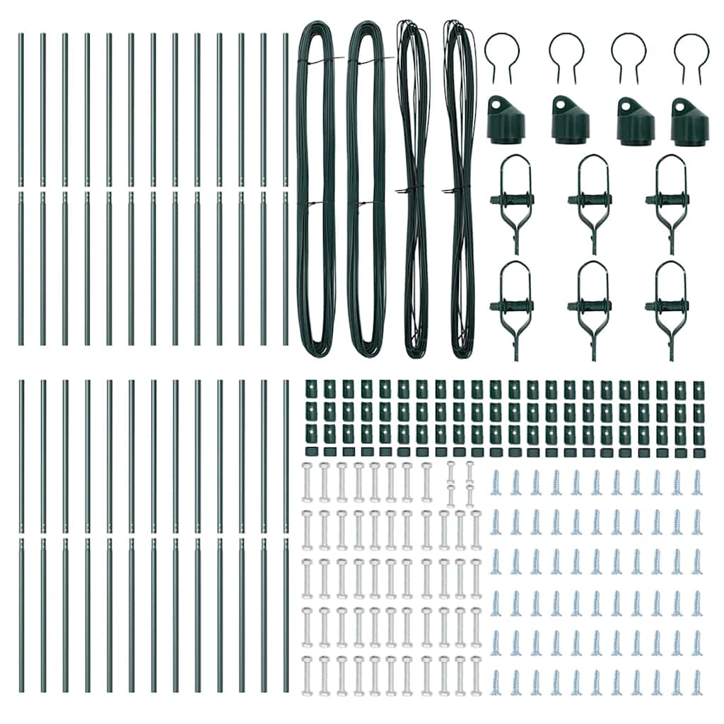 Fence Post Other 26 pcs Green 3.2 x 3.2 x 210 cm Steel