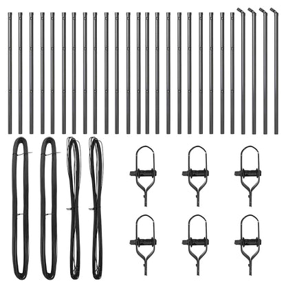 Fence Post Other 26 pcs Grey 3.2 x 3.2 x 100 cm Steel