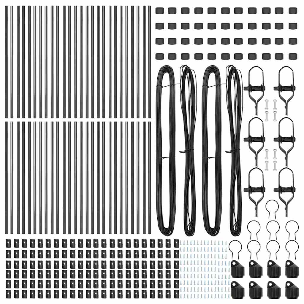 Fence Post Other 52 pcs Grey 3.2 x 3.2 x 120 cm Steel