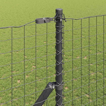 Fence Post 26 pcs Grey 3.2 x 3.2 x 210 cm Steel