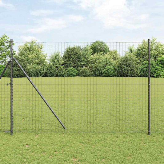 Fence Post 26 pcs Grey 3.2 x 3.2 x 210 cm Steel