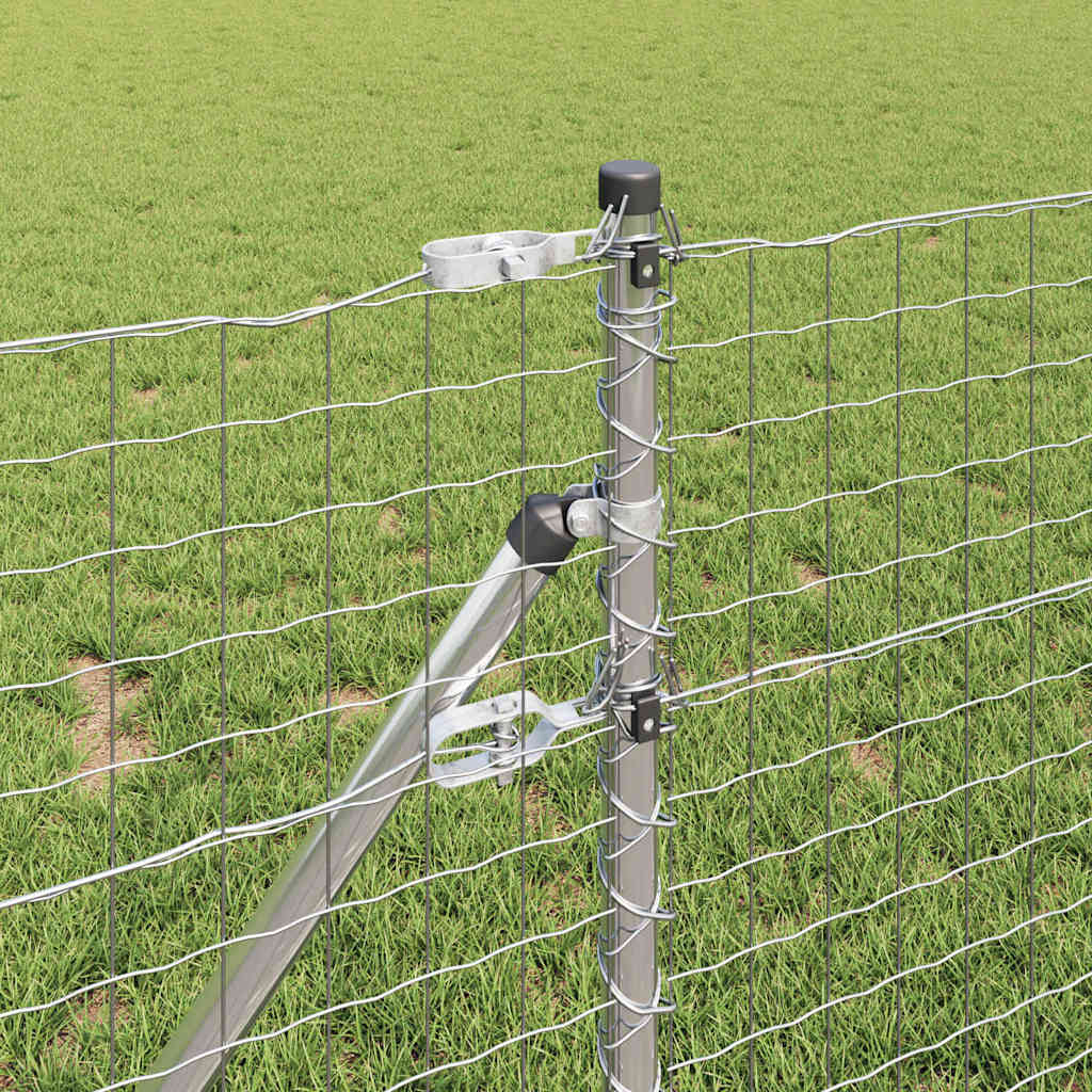 Fence Post Other 26 pcs Silver 3.2 x 3.2 x 80 cm Steel
