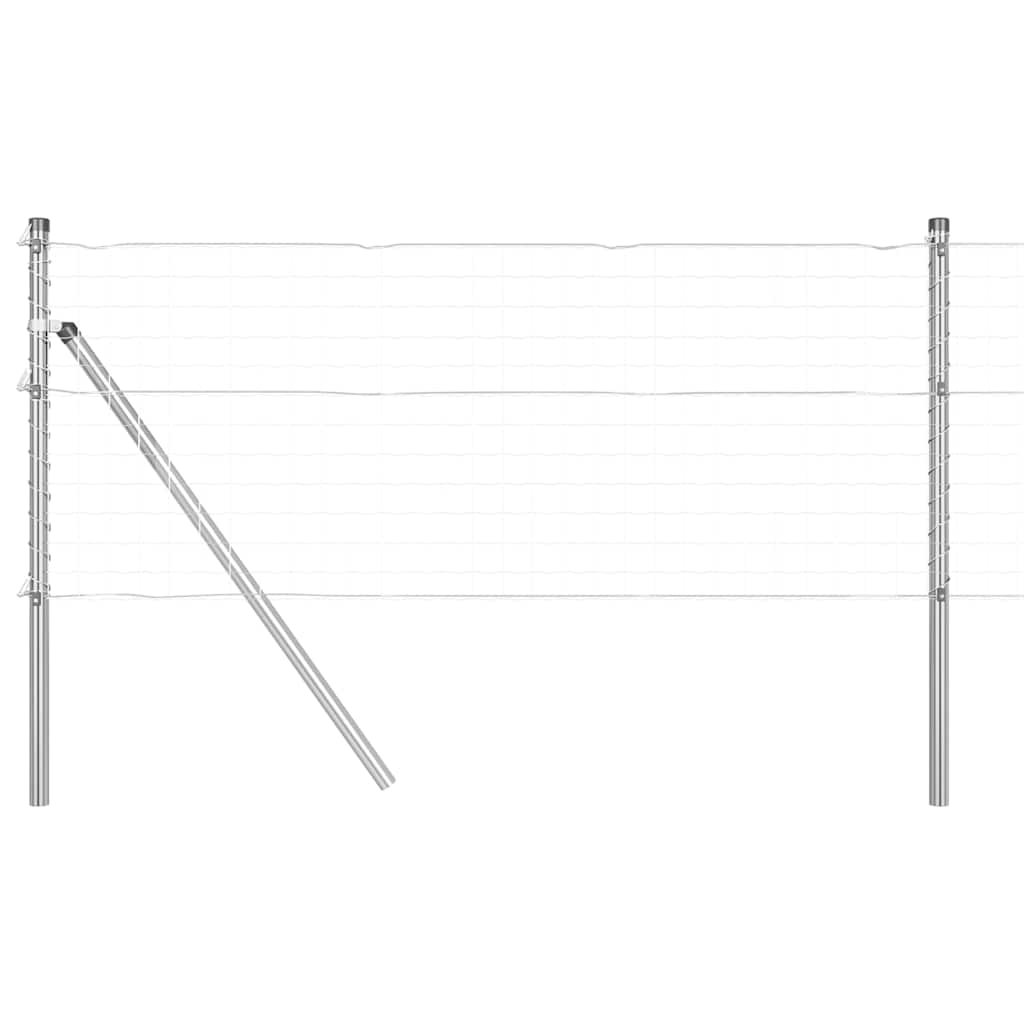 Fence Post Other 52 pcs Silver 3.2 x 3.2 x 100 cm Steel