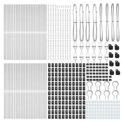 Fence Post Other 52 pcs Silver 3.2 x 3.2 x 170 cm Steel