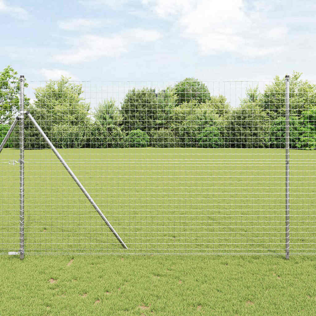 Fence Post Other 52 pcs Silver 3.2 x 3.2 x 210 cm Steel