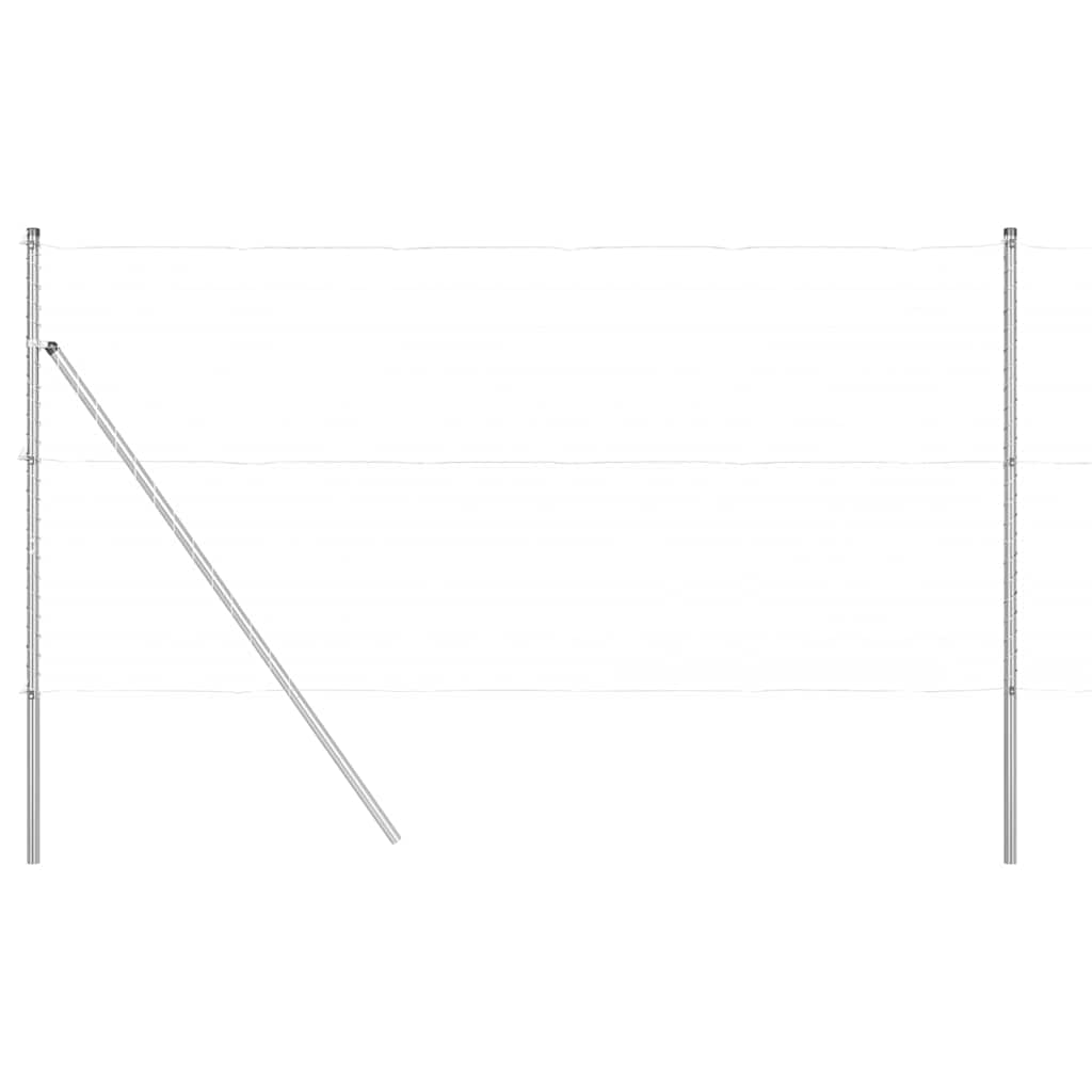 Fence Post Other 52 pcs Silver 3.2 x 3.2 x 210 cm Steel