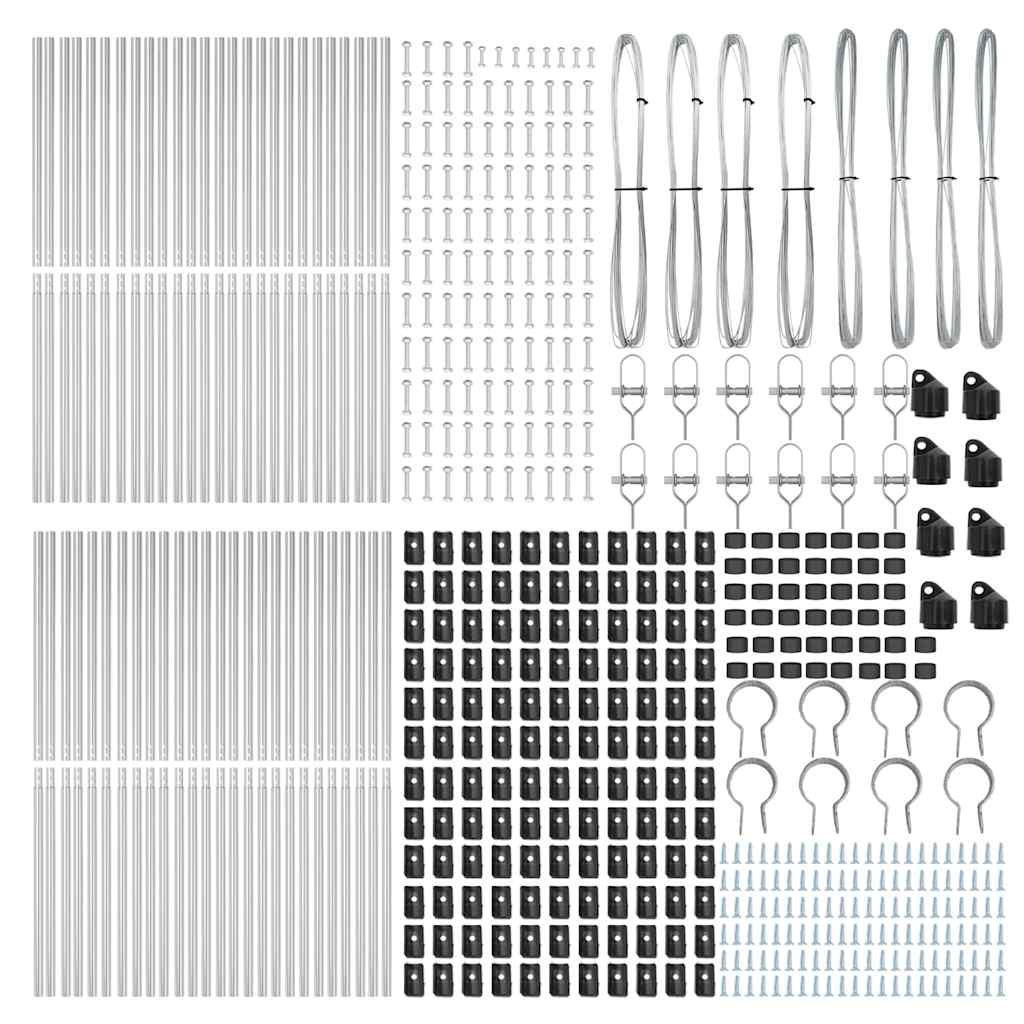 Fence Post Other 52 pcs Silver 3.2 x 3.2 x 210 cm Steel