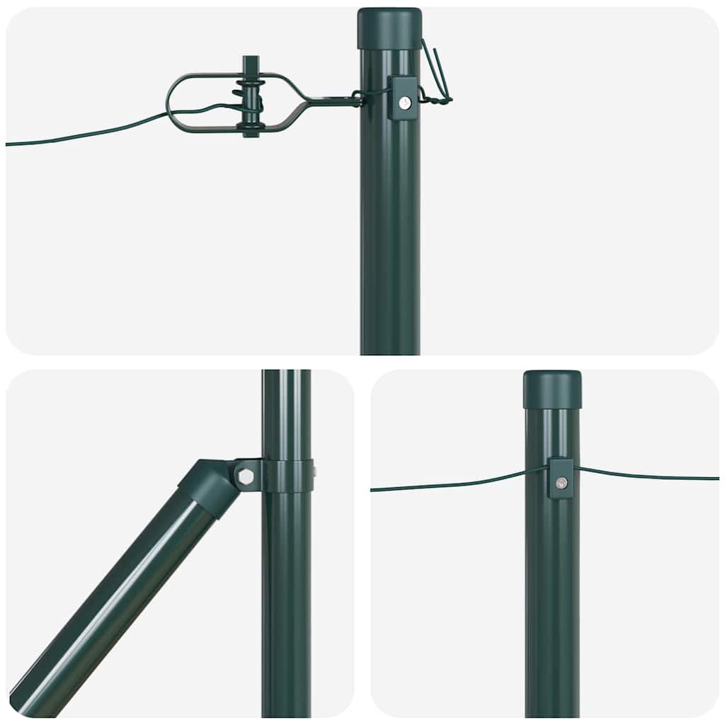 Fence Post Other 26 pcs Silver 3.2 x 3.2 x 80 cm Steel