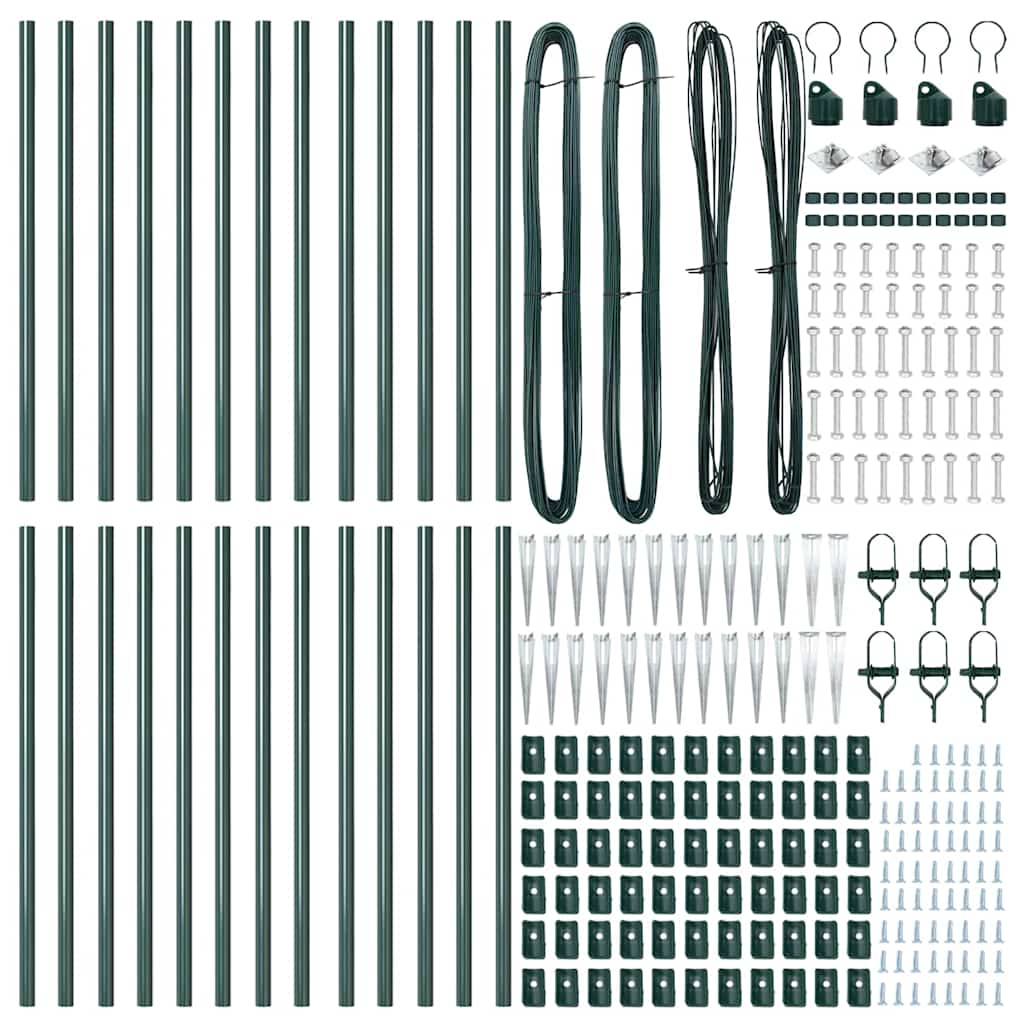 Fence Post Other 26 pcs Silver 3.2 x 3.2 x 80 cm Steel