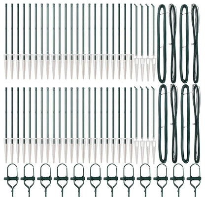 Fence Post 52 pcs Silver 3.2 x 3.2 x 80 cm Steel