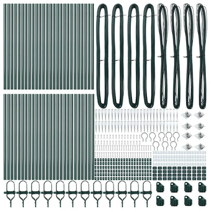 Fence Post 52 pcs Silver 3.2 x 3.2 x 80 cm Steel