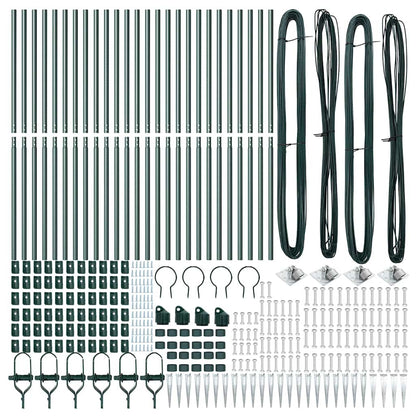 Fence Post Other 26 pcs Silver 3.2 x 3.2 x 140 cm Steel