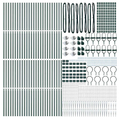 Fence Post Other 52 pcs Silver 3.2 x 3.2 x 140 cm Steel
