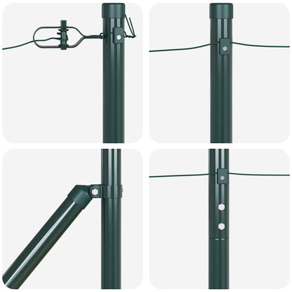 Fence Post Other 52 pcs Silver 3.2 x 3.2 x 180 cm Steel
