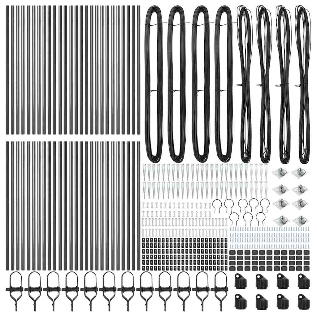 Fence Post Other 52 pcs Silver 3.2 x 3.2 x 60 cm Steel