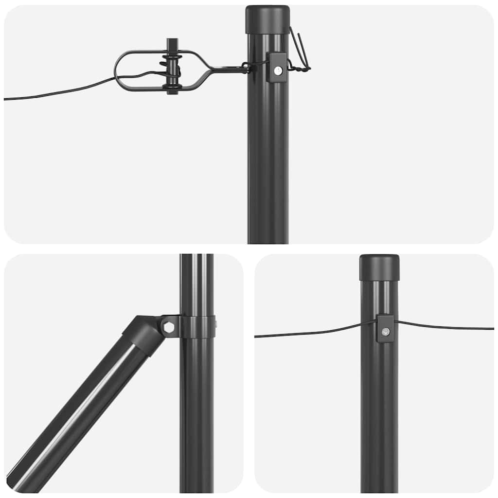 Fence Post Other 26 pcs Silver 3.2 x 3.2 x 100 cm Steel