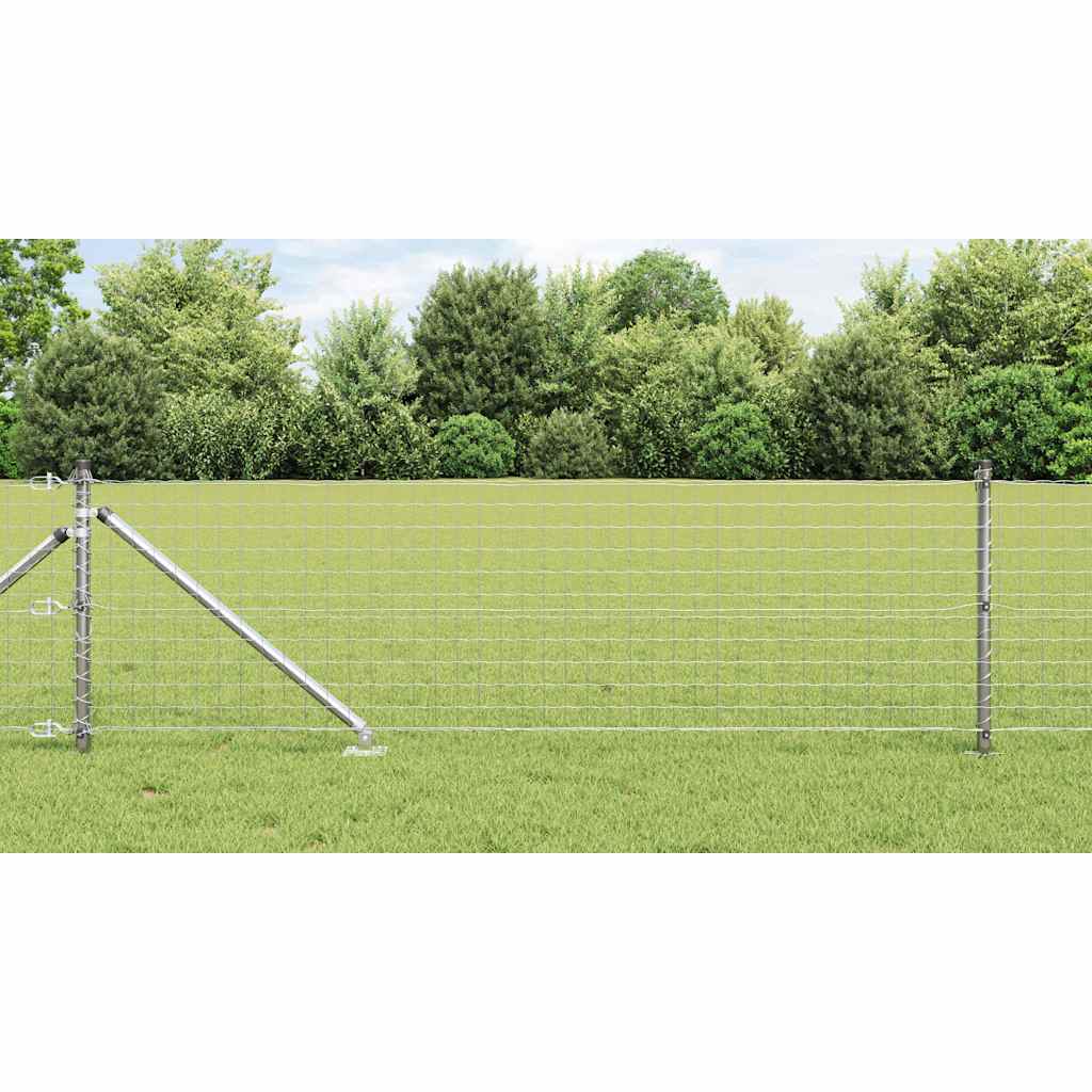 Fence Post Other 26 pcs Silver 3.2 x 3.2 x 80 cm Steel
