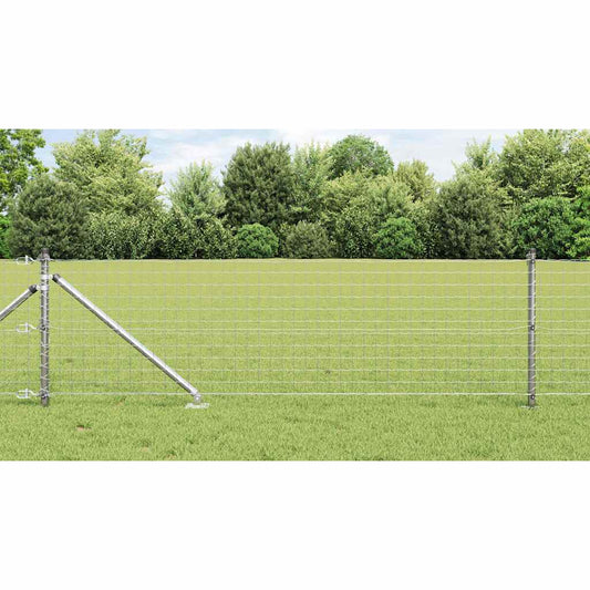 Fence Post Other 52 pcs Silver 3.2 x 3.2 x 80 cm Steel